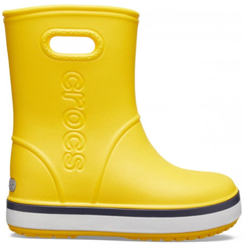 Детские резиновые сапоги Crocs Crocband Rain Boot kids Yellow/Navy 29р (C12) 17,5-18,3см 842-26 фото