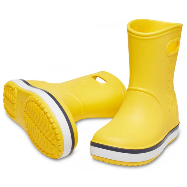 Детские резиновые сапоги Crocs Crocband Rain Boot kids Yellow/Navy 29р (C12) 17,5-18,3см 842-26 фото
