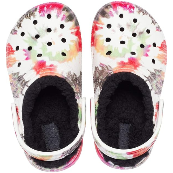 Детские зимние кроксы Crocs Classic Kids Lined Tie Dye Clog Black/Multi 24р (C7) 13,2-14,0см 833-26 фото