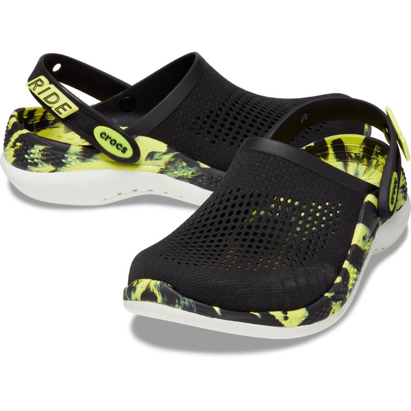 Сабо Crocs LiteRide 360 Marbled Clog Black/Citrus 36р (M4/W6) 22,5&ndash;23см 1649748866 фото