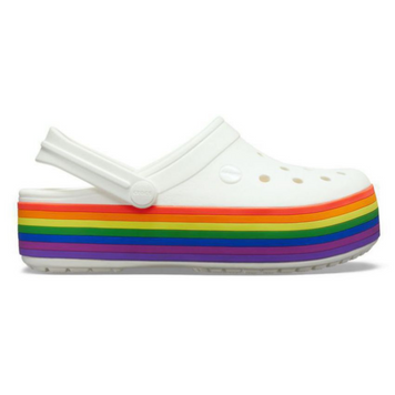 Сабо Crocs Crocband Platform Clog White Rainbow 36р (M4/W6) 22,5&ndash;23см 1589454526 фото