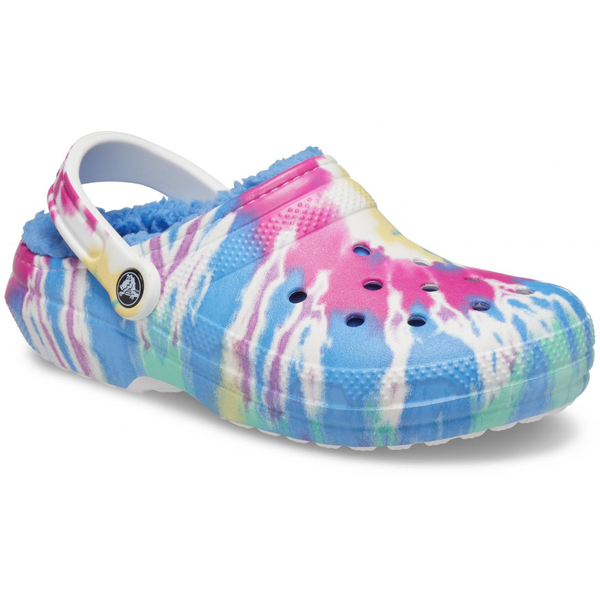 Дитячі зимові крокси Crocs Classic Kids Lined Tie Dye Clog Blue/Multi 34р (J3) 20,9-21,7см 834-26 фото