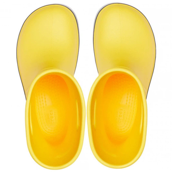 Детские резиновые сапоги Crocs Crocband Rain Boot kids Yellow/Navy 24р (C7) 13,2-14,0см 842-26 фото